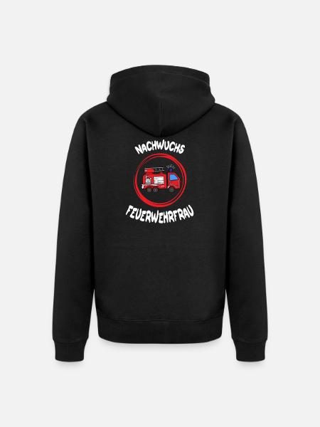 junior firefighter gift firefighter - Unisex Premium Organic Zip Hoodie - black
