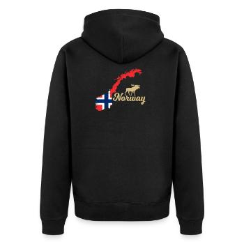 Drapeau de la Norvège cadeau d'orange ange - Veste à capuche bio Premium Unisexe - noir - Dos - Nico (187cm)