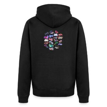 Conception de la plongée sous-marine en nudibranche - Veste à capuche bio Premium Unisexe - noir - Dos - Nico (187cm)