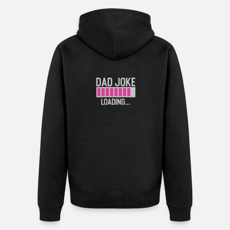 dad joke loading - Unisex Premium Bio Zip Hoodie - Schwarz