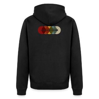 T-shirt clarinette joueur de clarinette cadeau - Veste à capuche bio Premium Unisexe - noir - Dos - Nico (187cm)