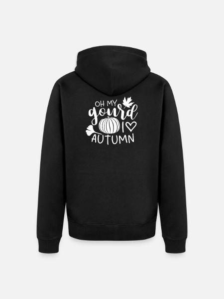 oh my gourd - Unisex Premium Organic Zip Hoodie - black