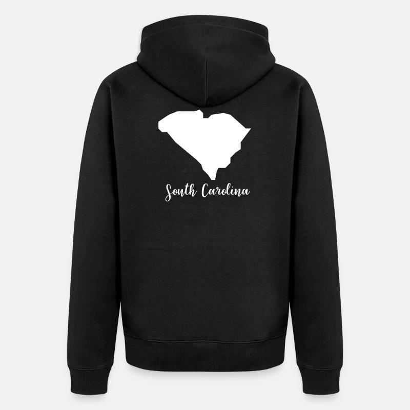 South Carolina - Unisex Premium Bio Zip Hoodie - Schwarz