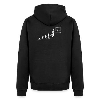 Evolution du cadeau d'un joueur de basketball - Veste à capuche bio Premium Unisexe - noir - Dos - Nico (187cm)