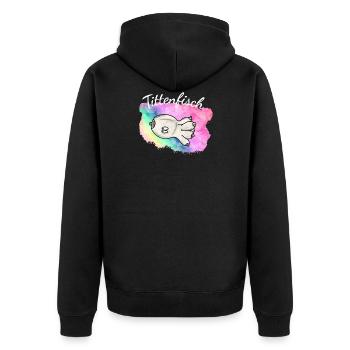 Tittenfisch Geschenk Sex Lustig Brüste Tintenfisch - Unisex Premium Bio Zip Hoodie - Schwarz - Hinten - Nico (187cm)