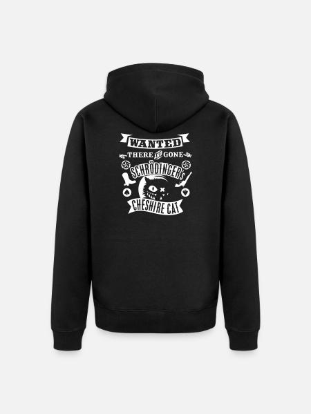 Schrödinger's Cheshire Cat - Unisex Premium Organic Zip Hoodie - black