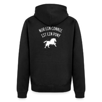 Seul un Connie est un poney Connemara - Veste à capuche bio Premium Unisexe - noir - Dos - Nico (187cm)