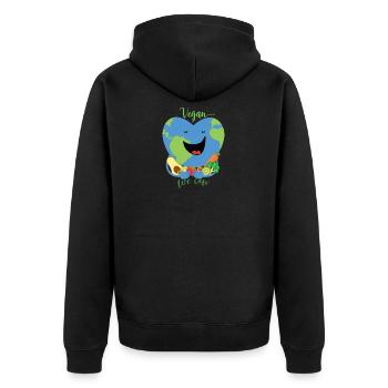 Vegan We can Veganer Vie &Vie Laisser cadeau - Veste à capuche bio Premium Unisexe - noir - Dos - Nico (187cm)