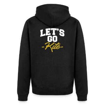 Allons cadeau de t-shirt kite shore kite kite - Veste à capuche bio Premium Unisexe - noir - Dos - Nico (187cm)