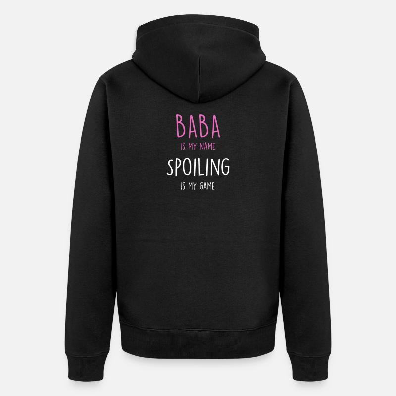 Baba Grandma Gift design - Veste à capuche bio Premium Unisexe - noir