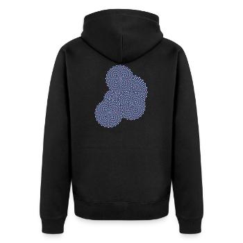 Illusion Optical Illusion T-Shirt Funny 3D - Unisex Premium Organic Zip Hoodie - black - Back - Nico (187cm)