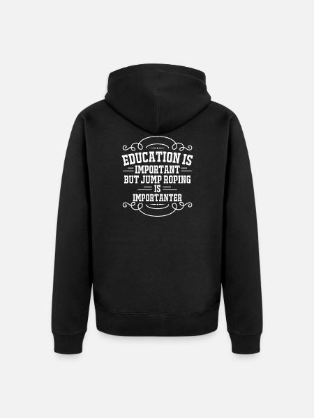 Education instruction jumping rope - Unisex Premium Organic Zip Hoodie - black