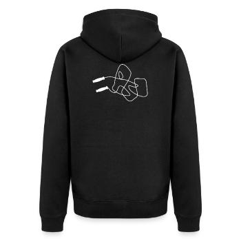 Corde à sauter cadeau de corde à sauter - Veste à capuche bio Premium Unisexe - noir - Dos - Nico (187cm)