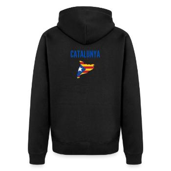 catalunya catalogne cadeau noel regal de nadal - Veste à capuche bio Premium Unisexe - noir - Dos - Nico (187cm)