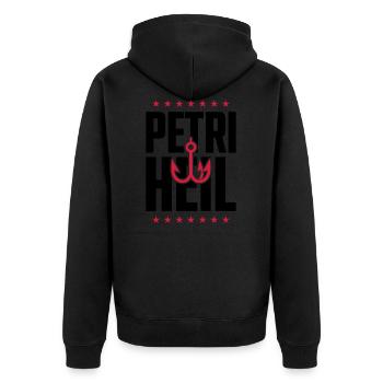 Petri Heil pêche pêche - Veste à capuche bio Premium Unisexe - noir - Dos - Nico (187cm)