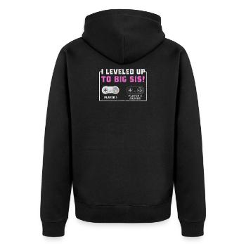 Level Up Gamer Gambler Big Sis Sister Gift - Veste à capuche bio Premium Unisexe - noir - Dos - Nico (187cm)