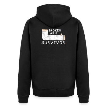 Fracture du bras survivant fracture du bras os cassé - Veste à capuche bio Premium Unisexe - noir - Dos - Nico (187cm)