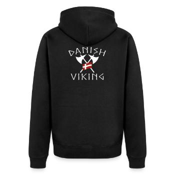 Danois Viking Dane Danemark T-Shirt Vikings - Veste à capuche bio Premium Unisexe - noir - Dos - Nico (187cm)