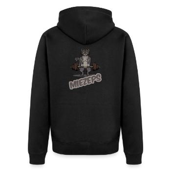 Chats de gym disant "chattes" sport ha - Veste à capuche bio Premium Unisexe - noir - Dos - Nico (187cm)