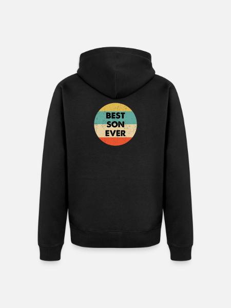 Best Son Ever design - Unisex Premium Organic Zip Hoodie - black