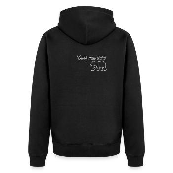 Ours mal léché ! 🐻 - Veste à capuche bio Premium Unisexe - noir - Dos - Nico (187cm)