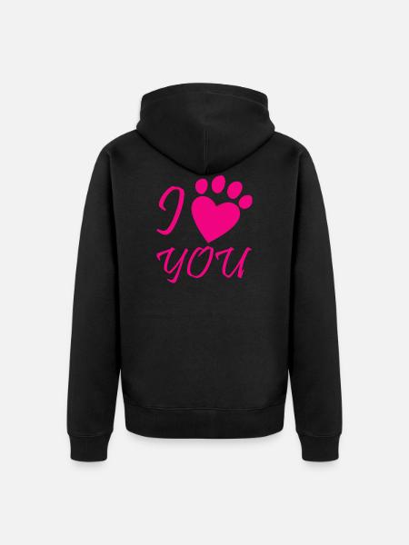 Dog dog - Unisex Premium Organic Zip Hoodie - black