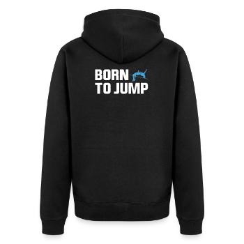 Born To Jump Pole Vault Shirt Gift - Unisex Premium Organic Zip Hoodie - black - Back - Nico (187cm)