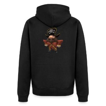 Design pirate - Veste à capuche bio Premium Unisexe - noir - Dos - Nico (187cm)