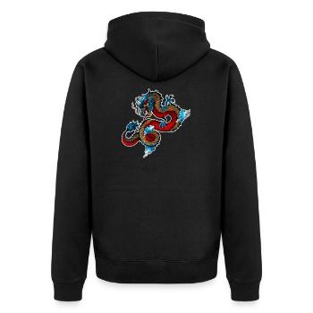 Dragon Japonais T-shirt cadeau Dragon - Veste à capuche bio Premium Unisexe - noir - Dos - Nico (187cm)