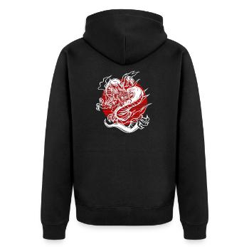 Dragon Japonais T-shirt cadeau Dragon - Veste à capuche bio Premium Unisexe - noir - Dos - Nico (187cm)