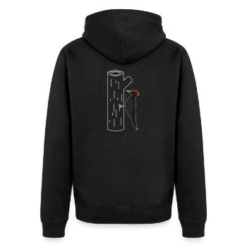 Pivert Sur le T-shirt de l’arbre Cadeau - Veste à capuche bio Premium Unisexe - noir - Dos - Nico (187cm)