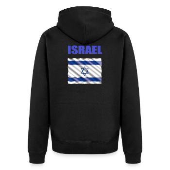 Israël - Veste à capuche bio Premium Unisexe - noir - Dos - Nico (187cm)