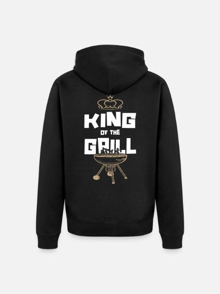 king king grill - Unisex Premium Organic Zip Hoodie - black