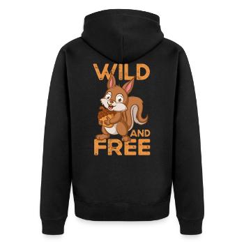 Squirrel squirrel squirrel-lover-S - Unisex Premium Organic Zip Hoodie - black - Back - Nico (187cm)
