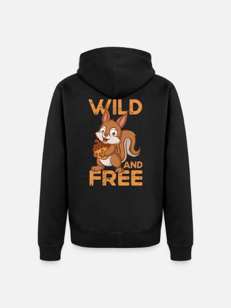 Squirrel squirrel squirrel-lover-S - Unisex Premium Organic Zip Hoodie - black