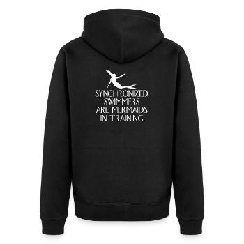 Synchronized Swimmers Are Mermaids - Veste à capuche bio Premium Unisexe - noir - Dos - Nico (187cm)