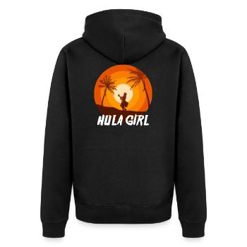 Hula Girl - Veste à capuche bio Premium Unisexe - noir - Dos - Nico (187cm)