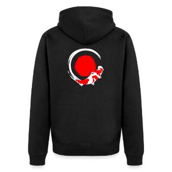 Koi poisson cadeau poisson japonais - Veste à capuche bio Premium Unisexe - noir - Dos - Nico (187cm)
