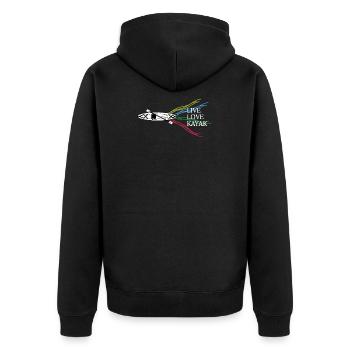 Live Love Kayak T-shirt Canoë - Veste à capuche bio Premium Unisexe - noir - Dos - Nico (187cm)