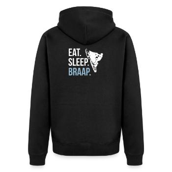 Eat Sleep Braap Motoneige motoneige - Veste à capuche bio Premium Unisexe - noir - Dos - Nico (187cm)