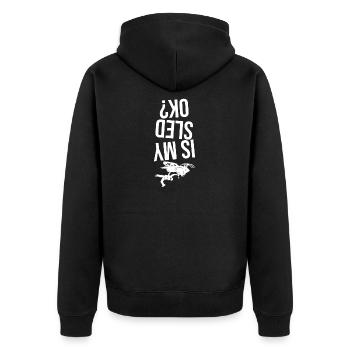 Is My Sled Okay? Snowmobile Snowmobile - Unisex Premium Organic Zip Hoodie - black - Back - Nico (187cm)