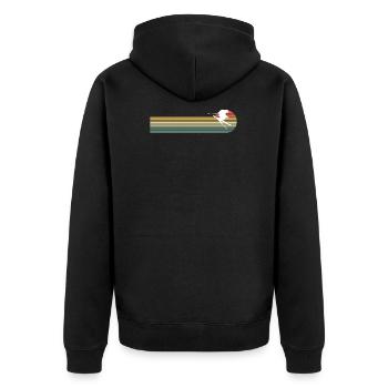 Vintage Rétro skieur cadeau ski ski - Veste à capuche bio Premium Unisexe - noir - Dos - Nico (187cm)