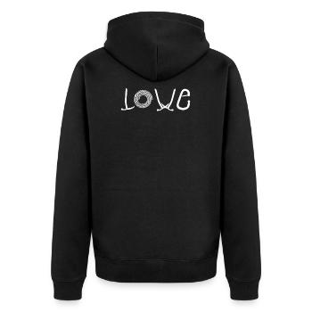 Love l’escalade de glace cadeau - Veste à capuche bio Premium Unisexe - noir - Dos - Nico (187cm)