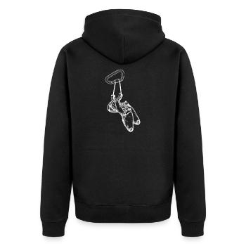 Chaussures d’escalade T-shirt cadeau grimpeurs - Veste à capuche bio Premium Unisexe - noir - Dos - Nico (187cm)
