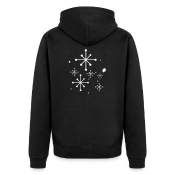 Snowflakes Gift Snow Lovers - Unisex Premium Organic Zip Hoodie - black - Back - Nico (187cm)