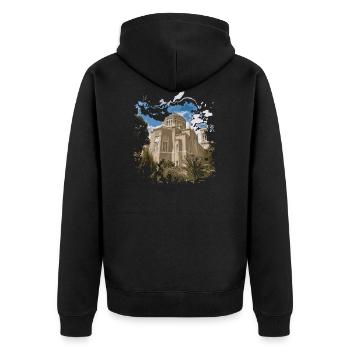 Hellas (Grèce) - Veste à capuche bio Premium Unisexe - noir - Dos - Nico (187cm)