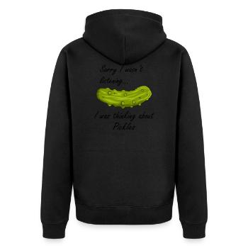 Penser à Pickles Food Lover Concombre - Veste à capuche bio Premium Unisexe - noir - Dos - Nico (187cm)