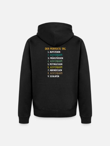 Achterbahn Freizeitpark Geschenk - Unisex Premium Bio Zip Hoodie - Schwarz