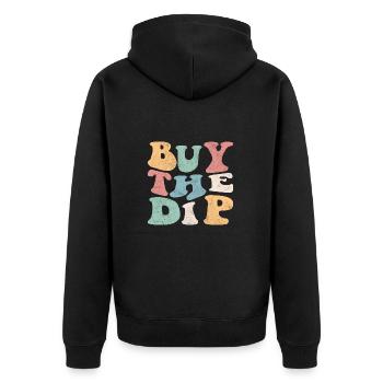 Achetez la trempette! rétro coloré - Veste à capuche bio Premium Unisexe - noir - Dos - Nico (187cm)