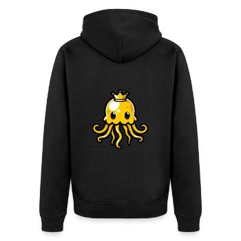 Couronne de bande dessinée de méduse - Veste à capuche bio Premium Unisexe - noir - Dos - Nico (187cm)